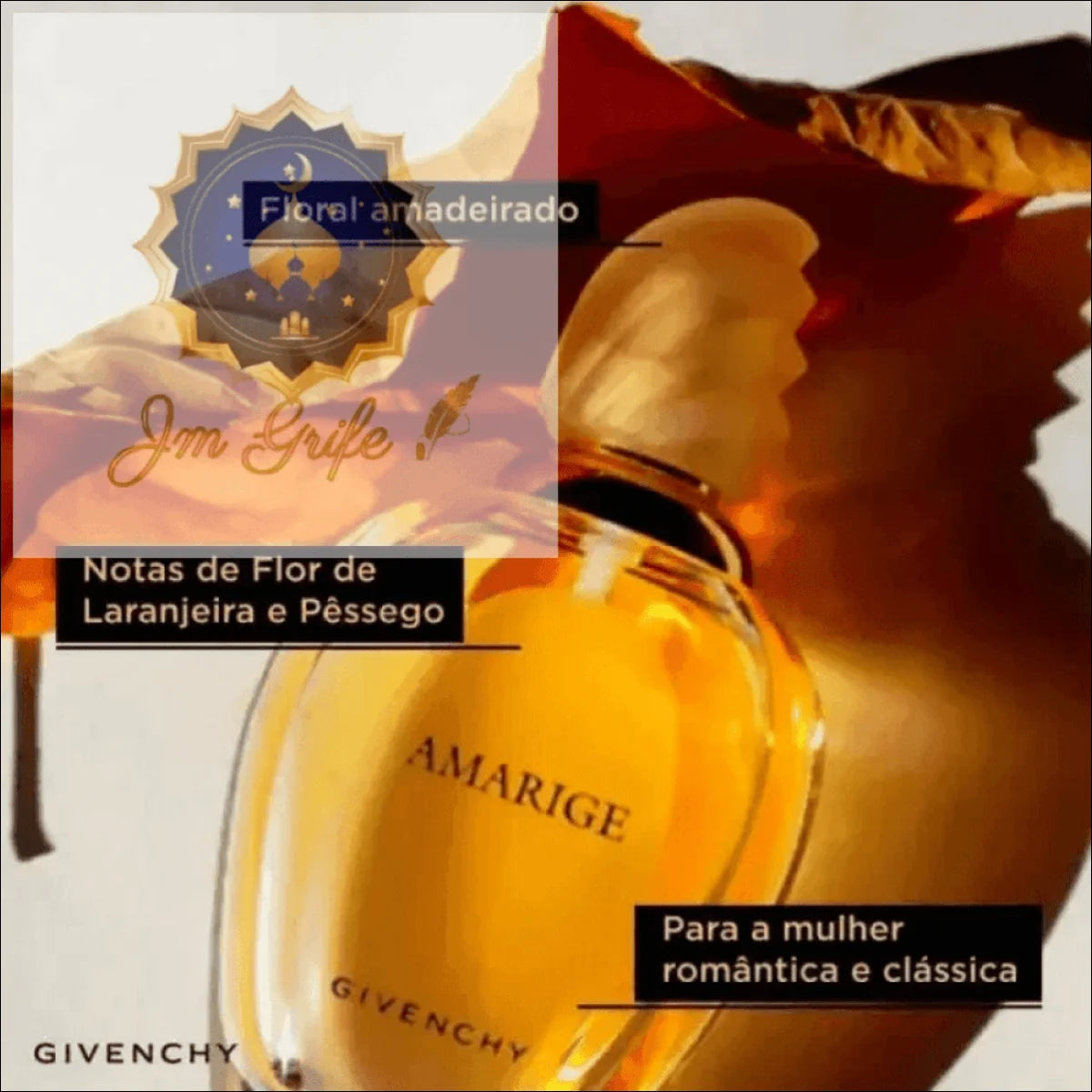 Amarige Givenchy Perfume Feminino Eau de Toilette 100ml - Floral Amadeirado para Mulheres Elegantes - Jm Grife