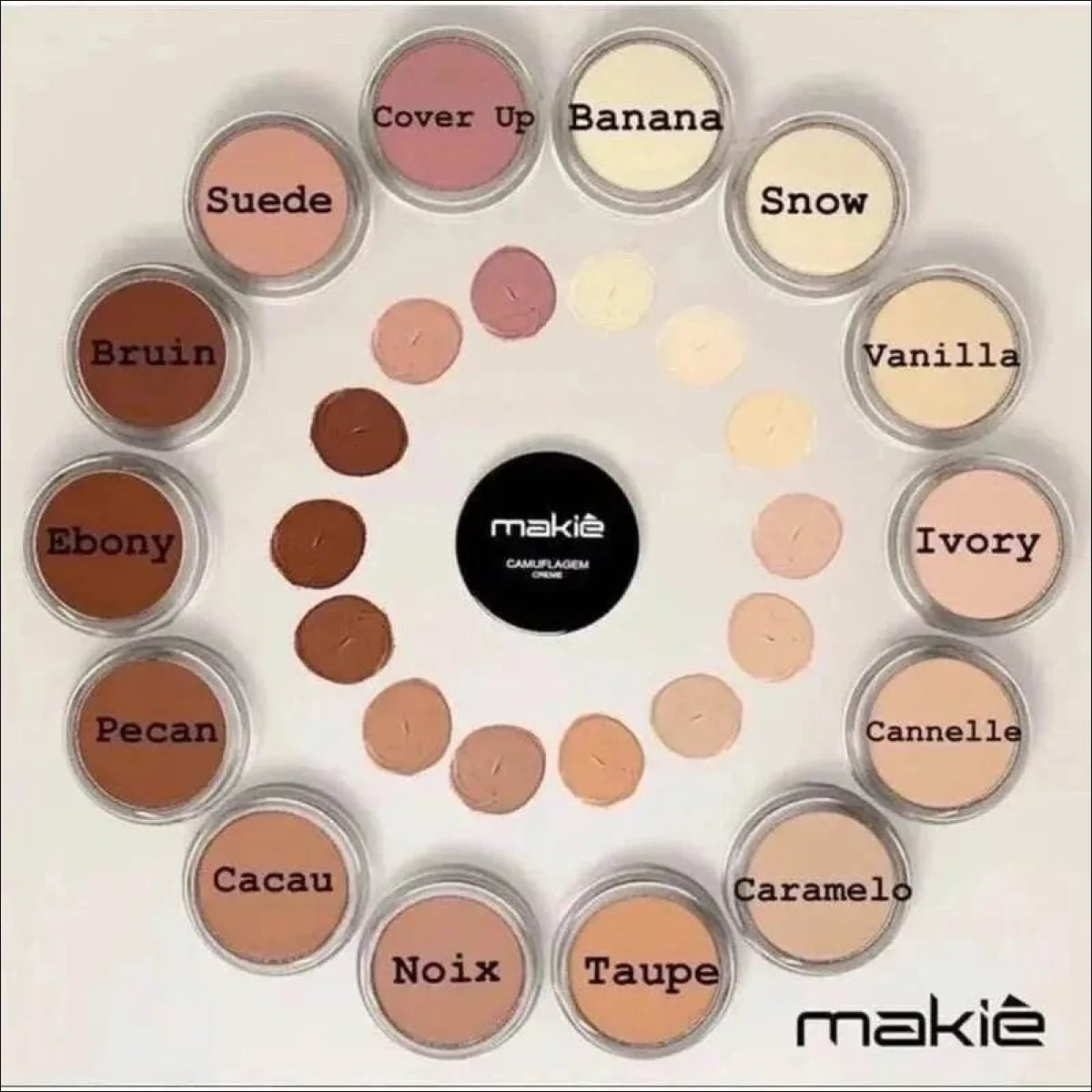 Corretivo Camuflagem Makiê 17g/4g - Alta Cobertura, Textura Natural e Resistência em Clima Quente - Jm Grife - camuflagem,issues,mais,maki,para,tons - Jm Grife - Corretivo Camuflagem Makiê 17g/4g - Alta Cobertura, Textura Natural e Resistência em Clima Quente