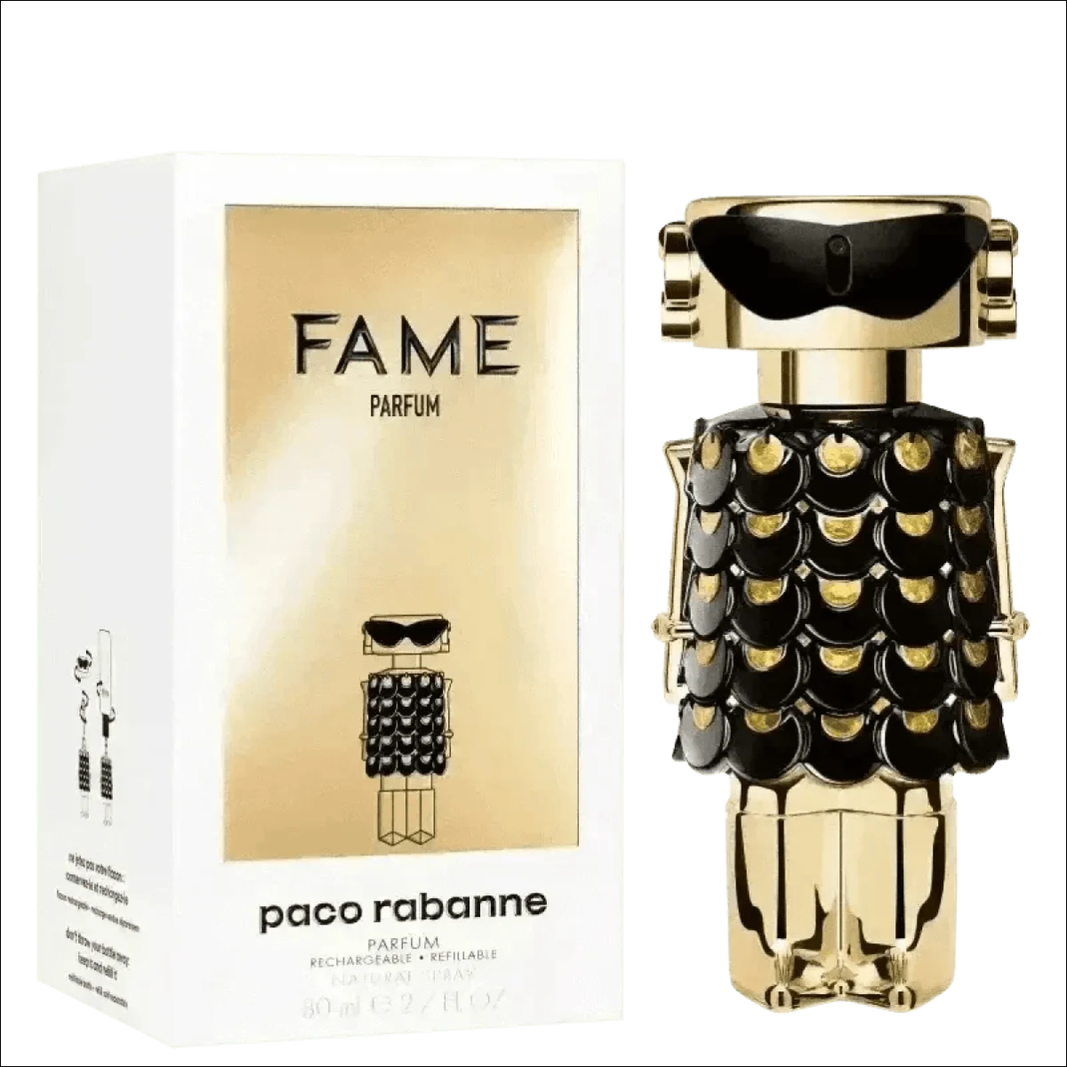 Fame Parfum Paco Rabanne - Perfume Feminino Elegante com Jasmim, Cedro e Patchouli - Jm Grife