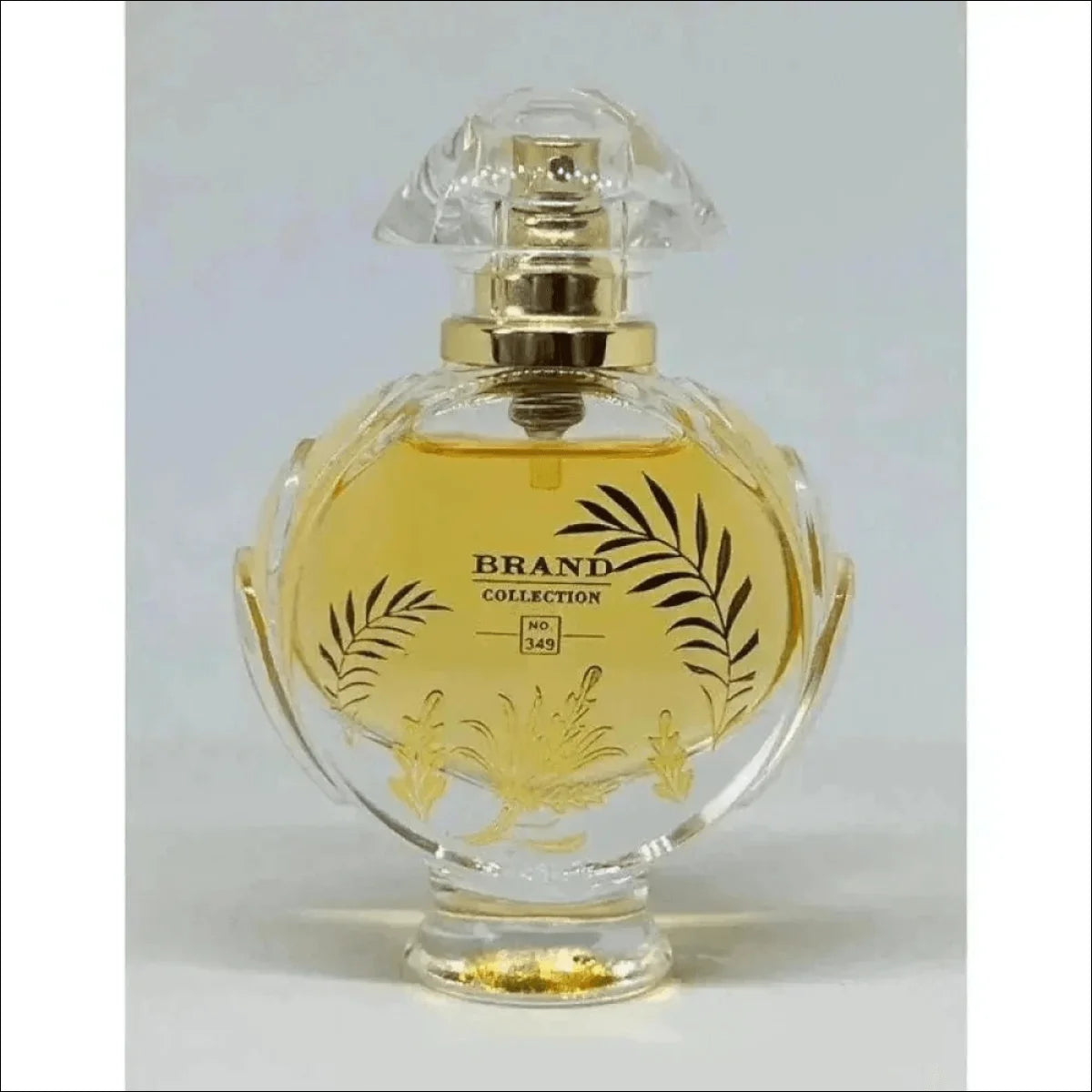 Frasco de Perfume Redondo com Detalhes em Ouro Inspiração Olympea - Jm Grife