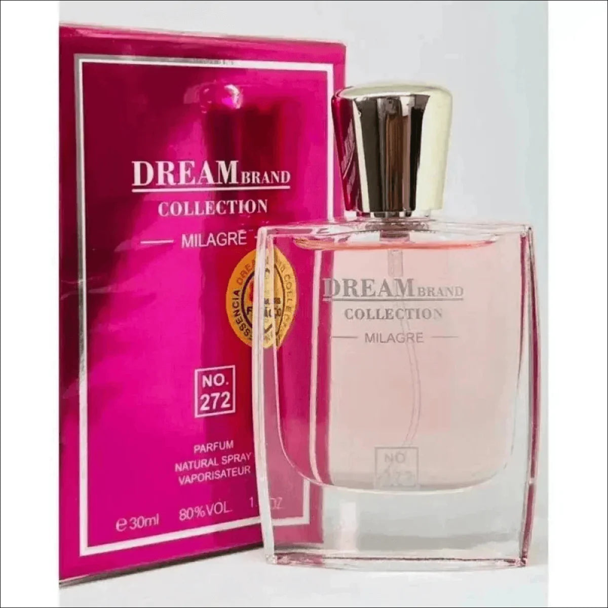 Frasco de Perfume Rosa com Tampa Dourada e Elegante Fragrância Floral - Jm Grife