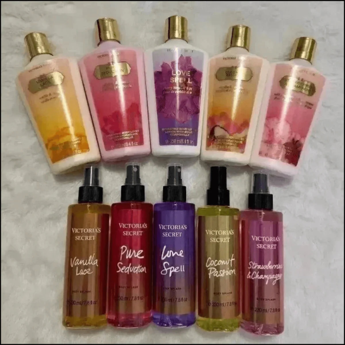 KIT BODY SPLASH E CREME HIDRATANTE PREMIUM PÓS BANHO REF VICTORIA + BRINDE - 5 UNIDADES - Jm Grife