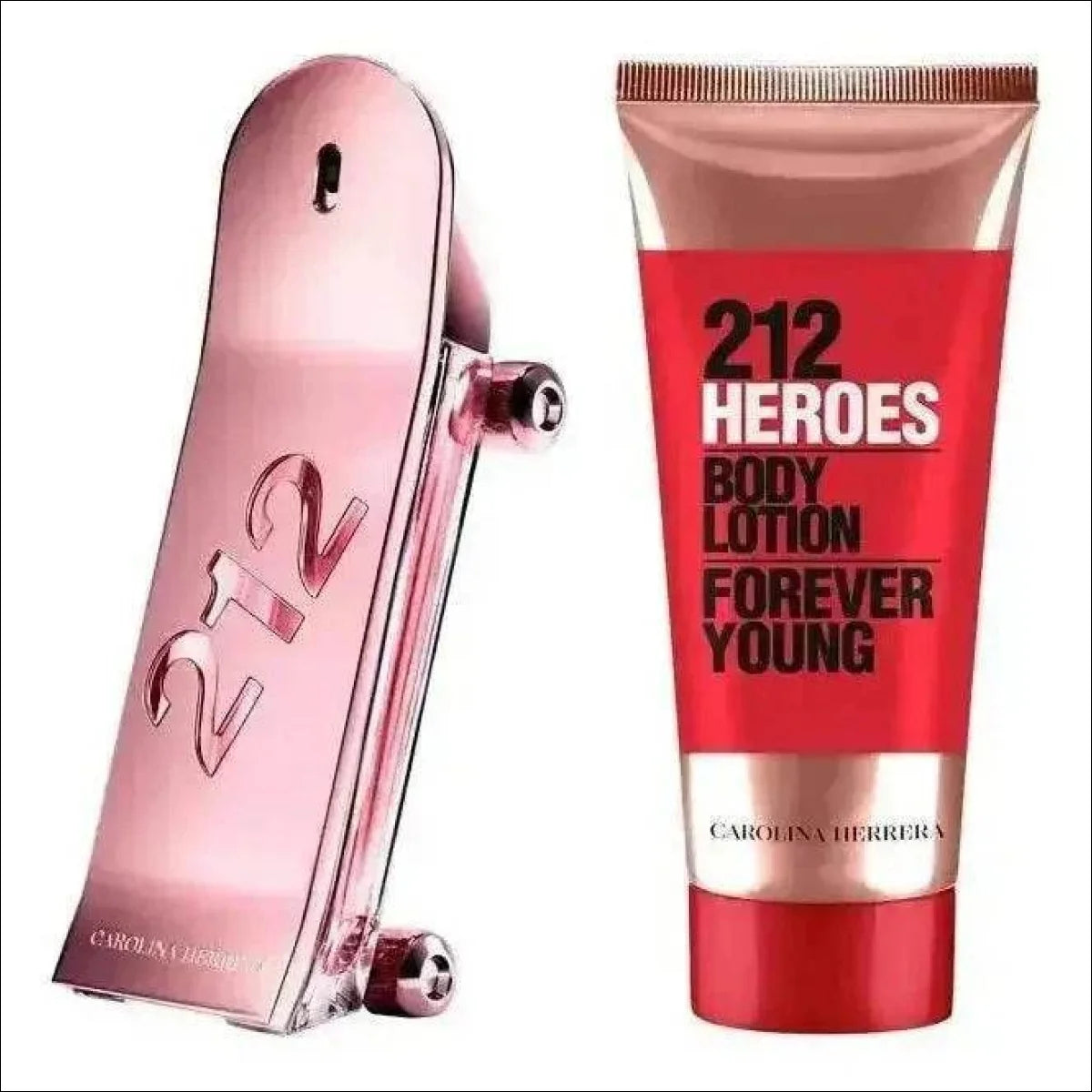 Kit Carolina Herrera 212 Heroes For Her Eau de Parfum 80ml + Body Lotion 100ml - Floral Frutado - Jm Grife