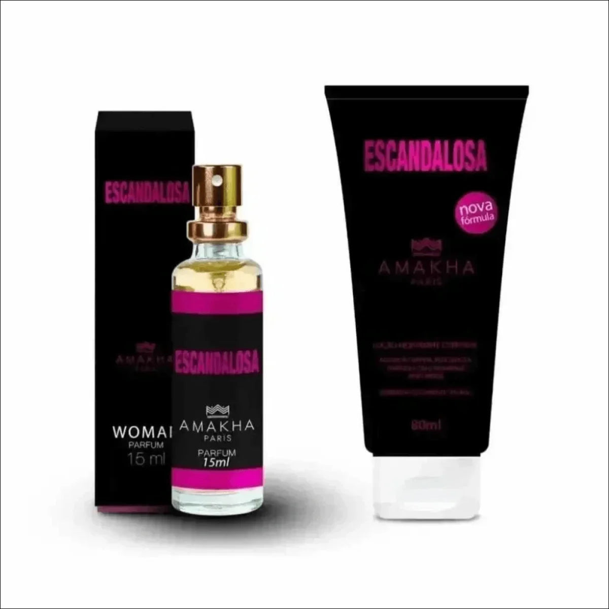 Kit Hidratante Amakha Paris: Perfume e Loção Dourada para Homens com Hidratação e Sofisticação - Jm Grife