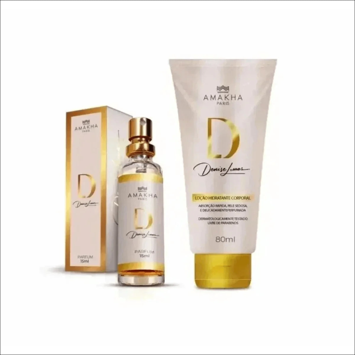 Kit Hidratante Amakha Paris: Perfume e Loção Dourada para Homens com Hidratação e Sofisticação - Jm Grife