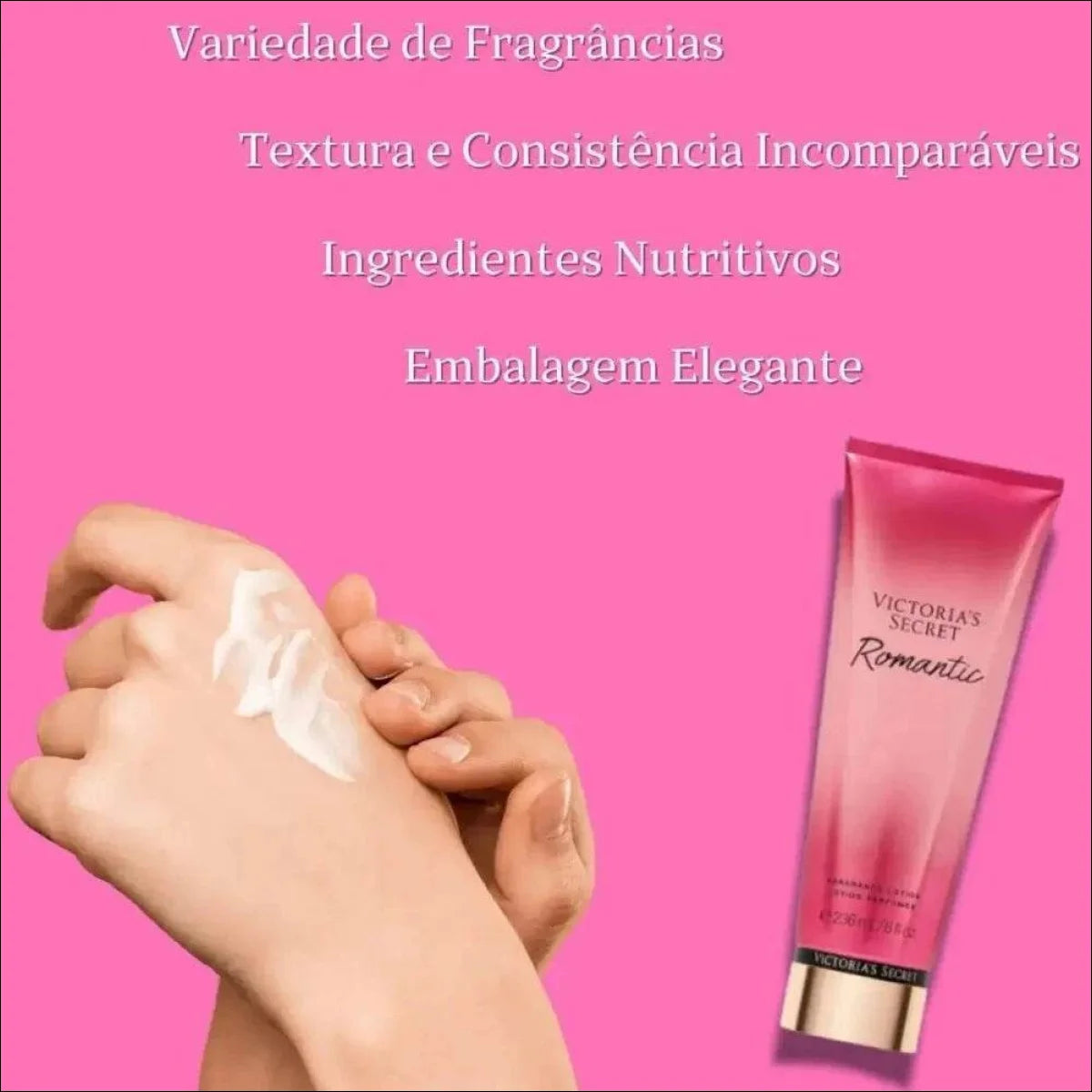 Kit Romantic Body Mist Splash Perfume 250ml + Creme Hidratante 236ml Victoria's Secret Original Nt Fiscal. - Jm Grife