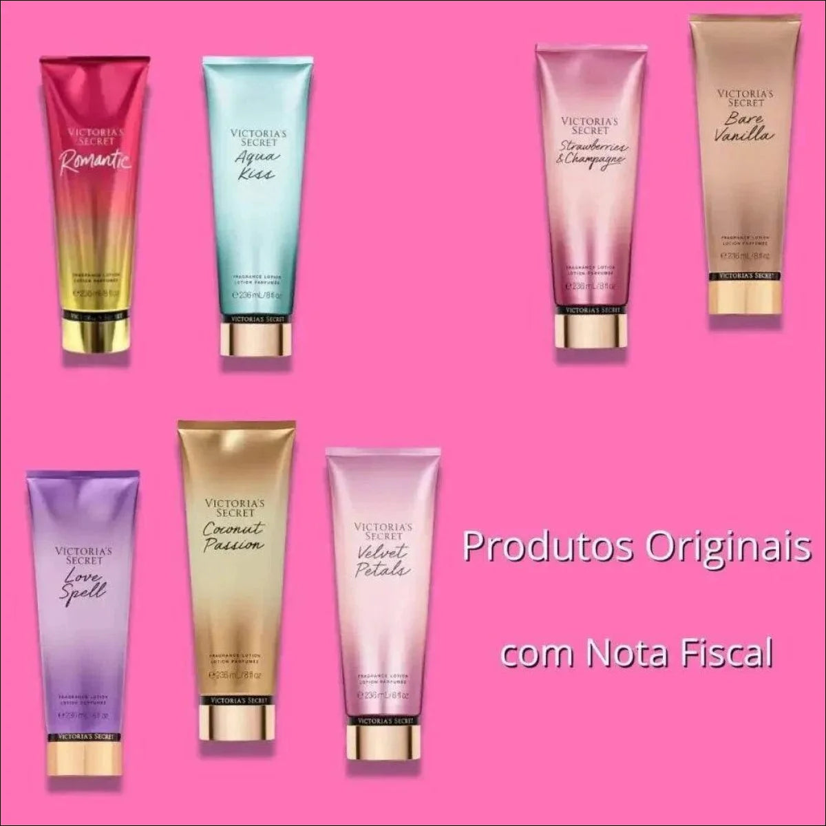 Kit Romantic Body Mist Splash Perfume 250ml + Creme Hidratante 236ml Victoria's Secret Original Nt Fiscal. - Jm Grife
