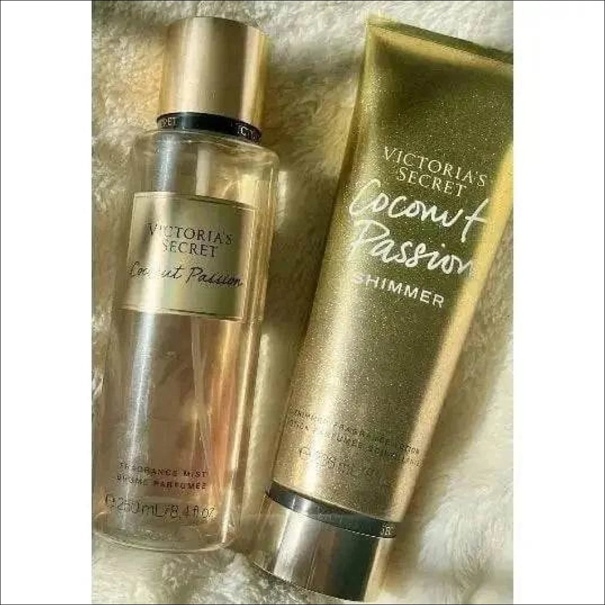 Kit Shimmer Victoria's Secret Kit Creme Hidratante 236ml + Body Splash Corporal 250ml Glitter Brilho - Jm Grife