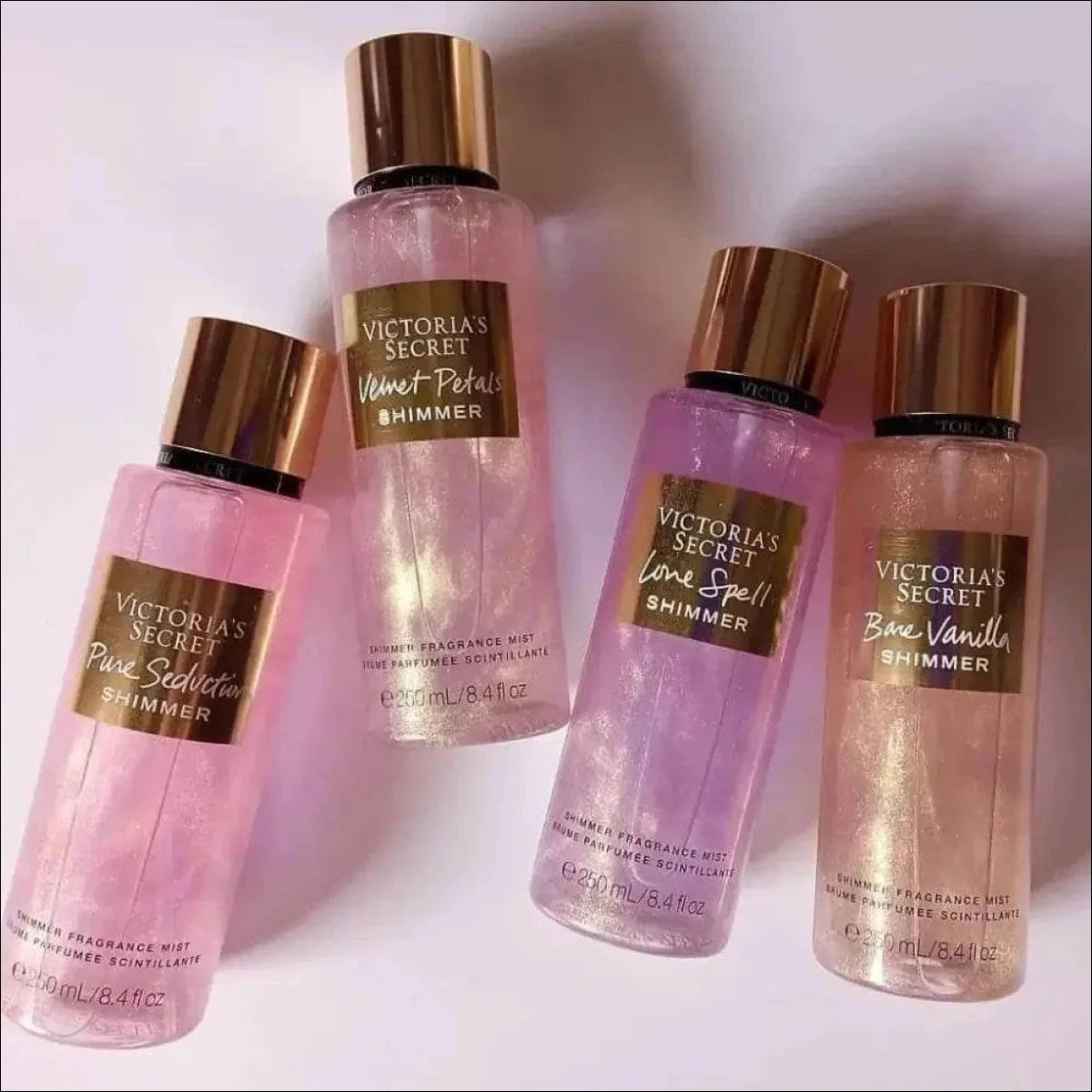 Kit Shimmer Victoria's Secret Kit Creme Hidratante 236ml + Body Splash Corporal 250ml Glitter Brilho - Jm Grife