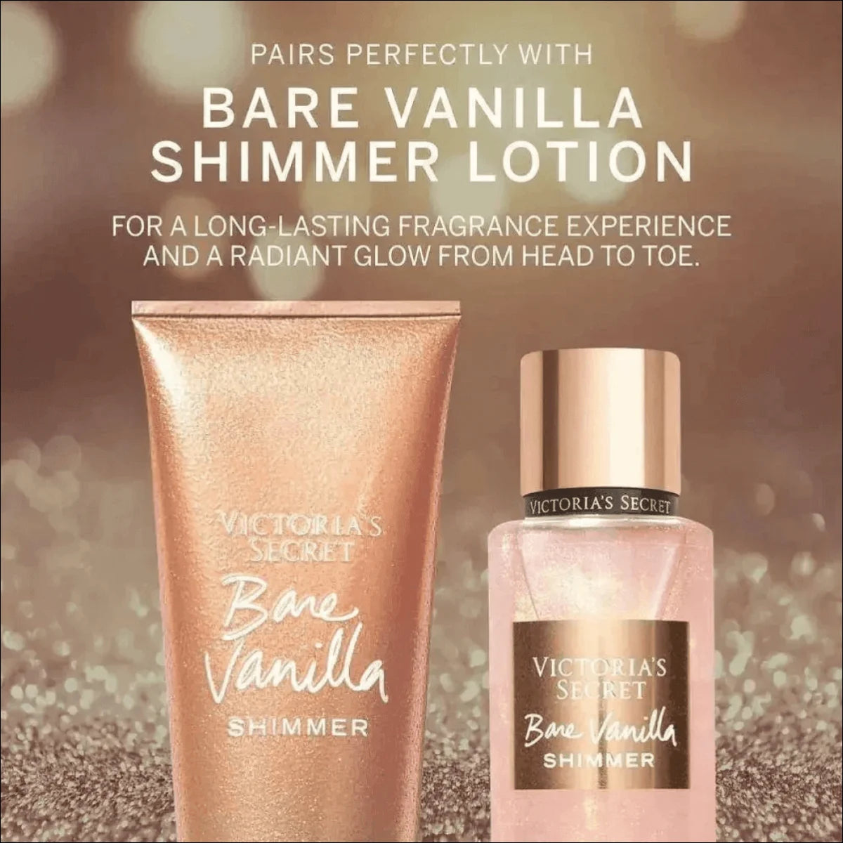 Kit Victoria's Secret Bare Vanilla - Loção Hidratante e Névoa Aromática de Longa Duração - Jm Grife