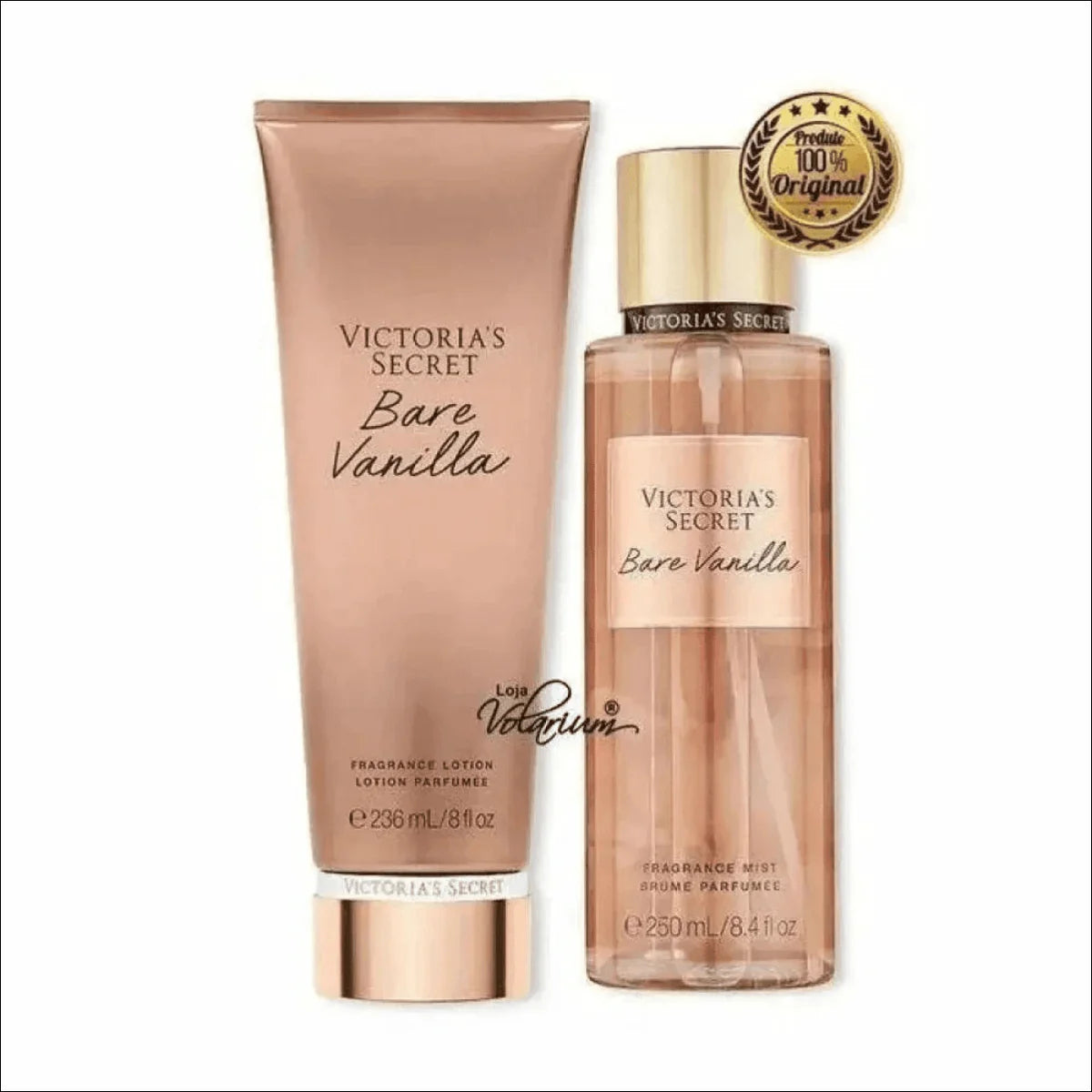 Kit Victoria's Secret Bare Vanilla - Loção Hidratante e Névoa Aromática de Longa Duração - Jm Grife