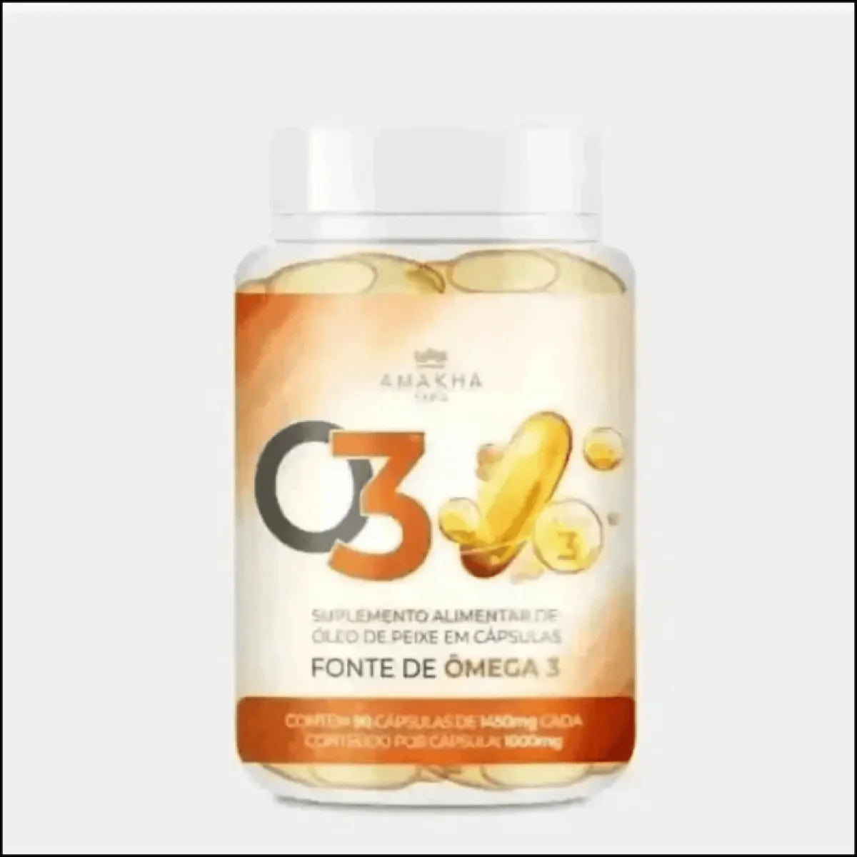 Óleo de Peixe Ômega 3 - O3 Cápsulas para Saúde Cardiovascular e Cognitiva - Amakha Paris - 90 Cápsulas - Jm Grife