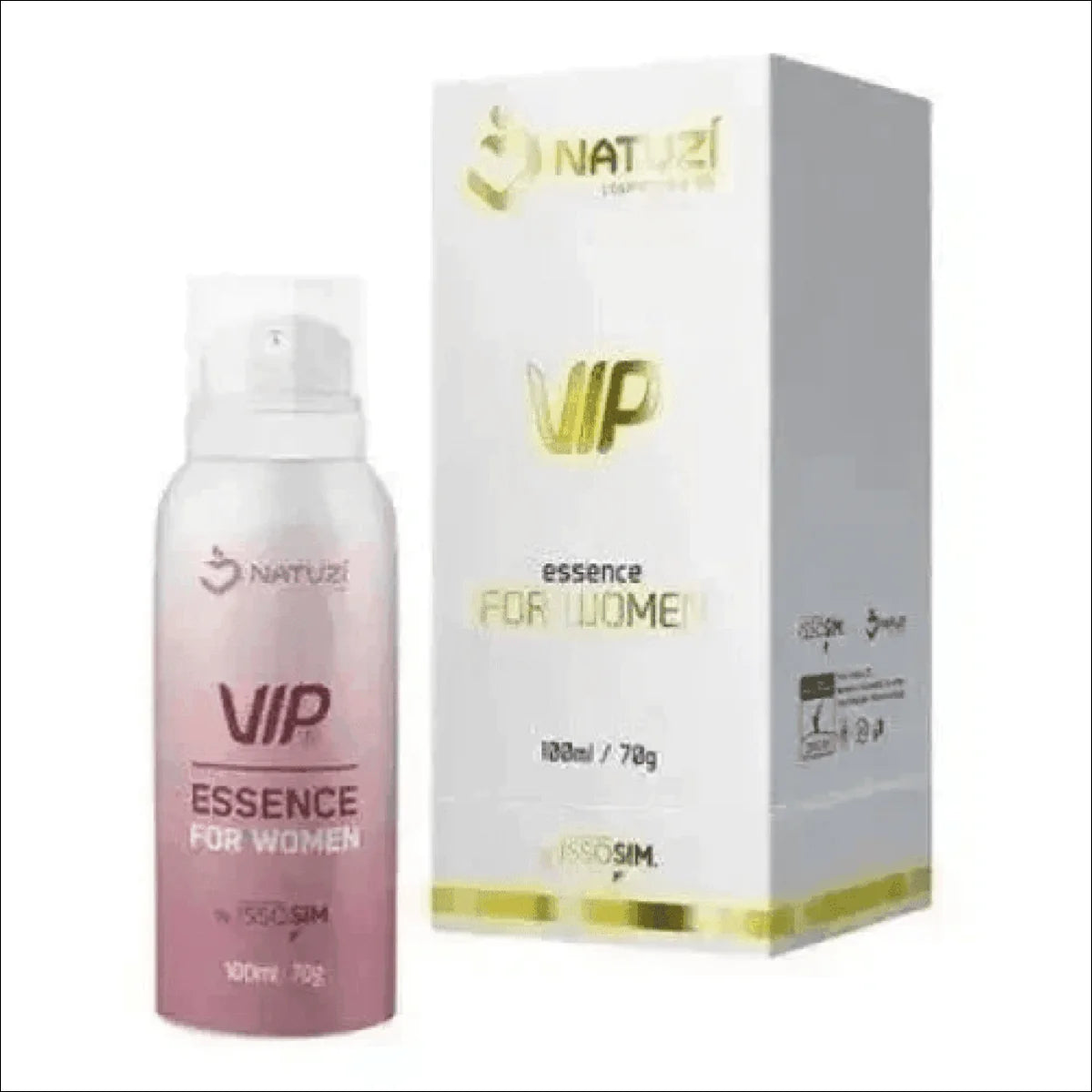 Perfume Aerossol Natuzí VIP N 18 REF VIP ROSE 100ml - Notas Florais e Amadeiradas, Elegância Feminina - Jm Grife