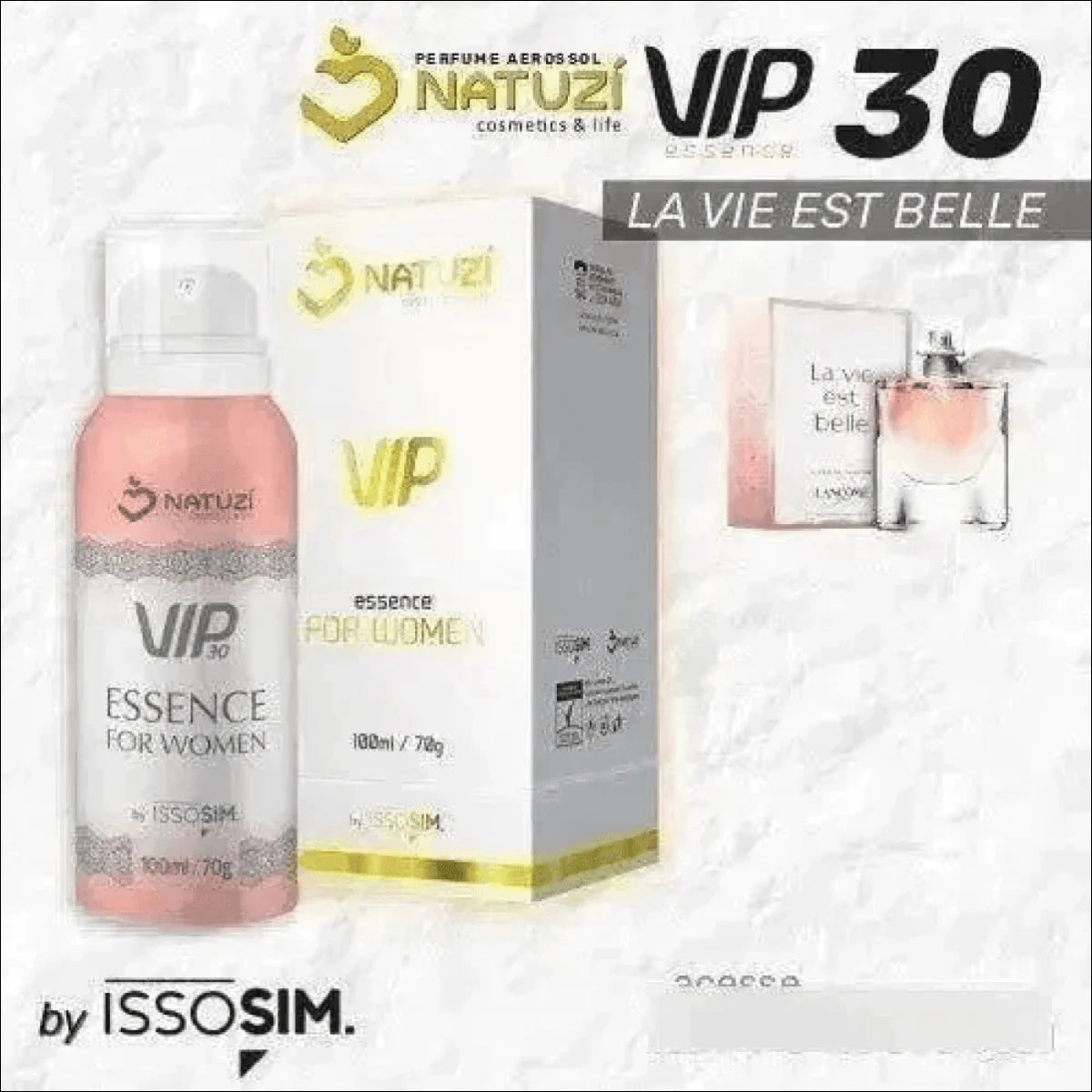 Perfume Aerossol Natuzzi N 30 Ref La Vie Est Belle 100ml - Fragrância Floral Elegante com Longa Duração - Jm Grife