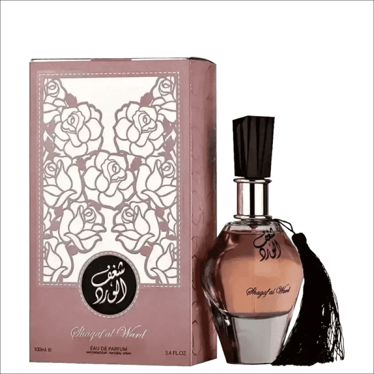Perfume Árabe Shagaf Al Ward Amberley Amoroso 100ml - Elegância Floral e Amadeirada para Mulheres - Jm Grife