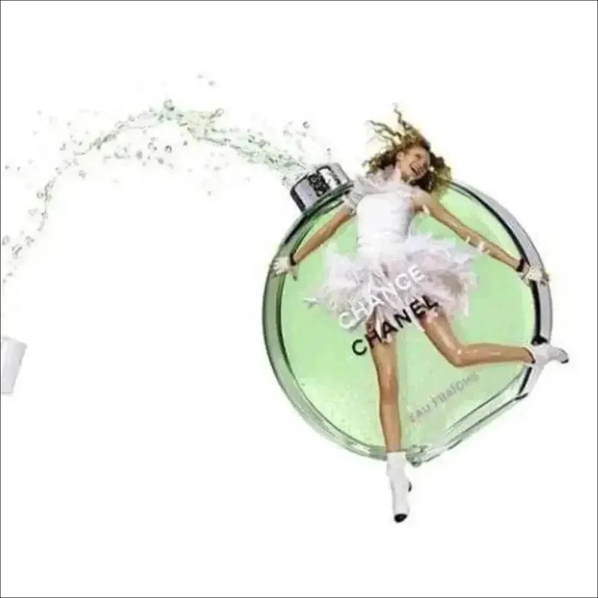 Perfume Feminino Chanel Chance Eau Fraîche 100ml Frasco Verde e Redondo - Jm Grife