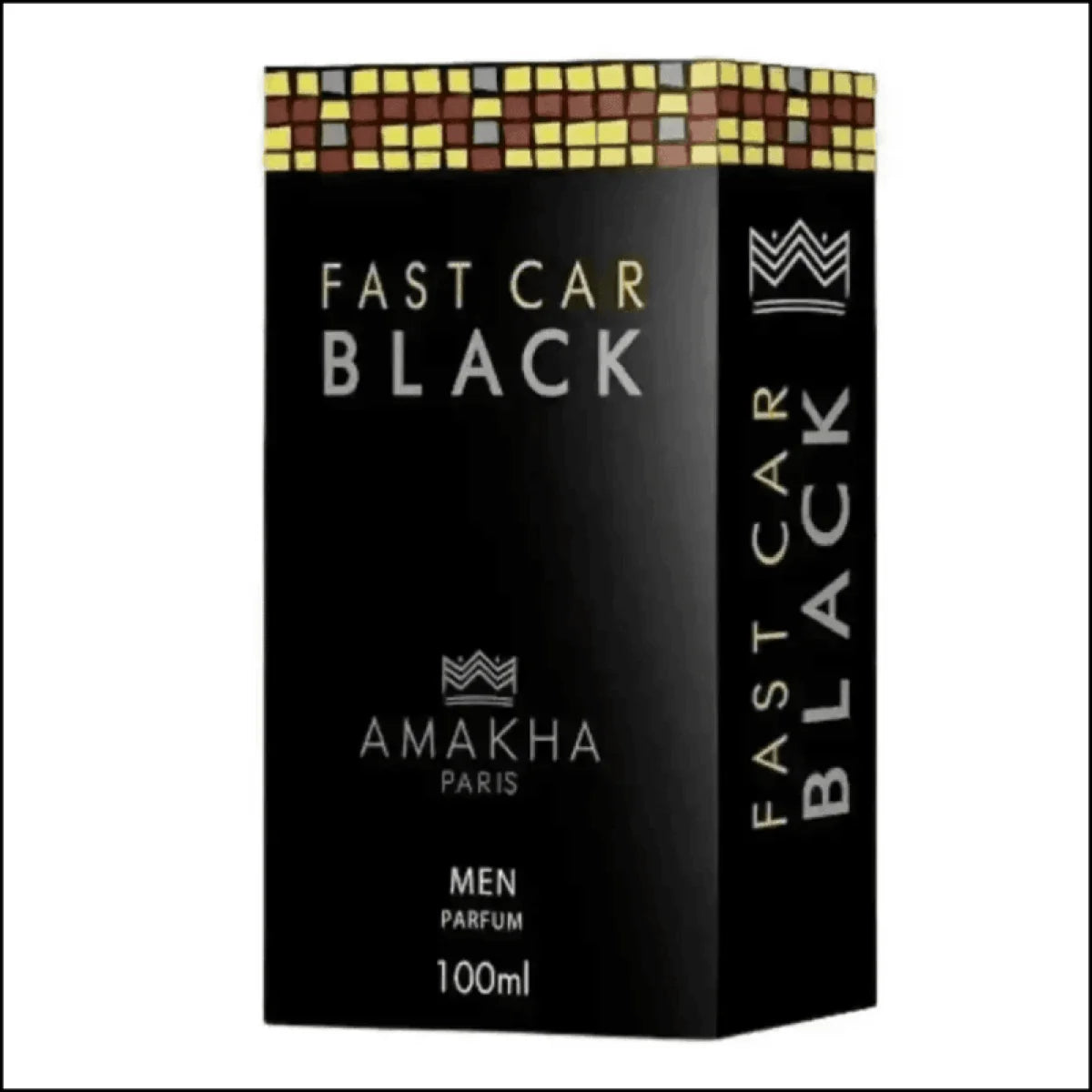 Perfume Masculino Amakha Paris Fast Car Black 100ml - Notas Amadeiradas e Cítricas com Fixação Prolongada - Jm Grife
