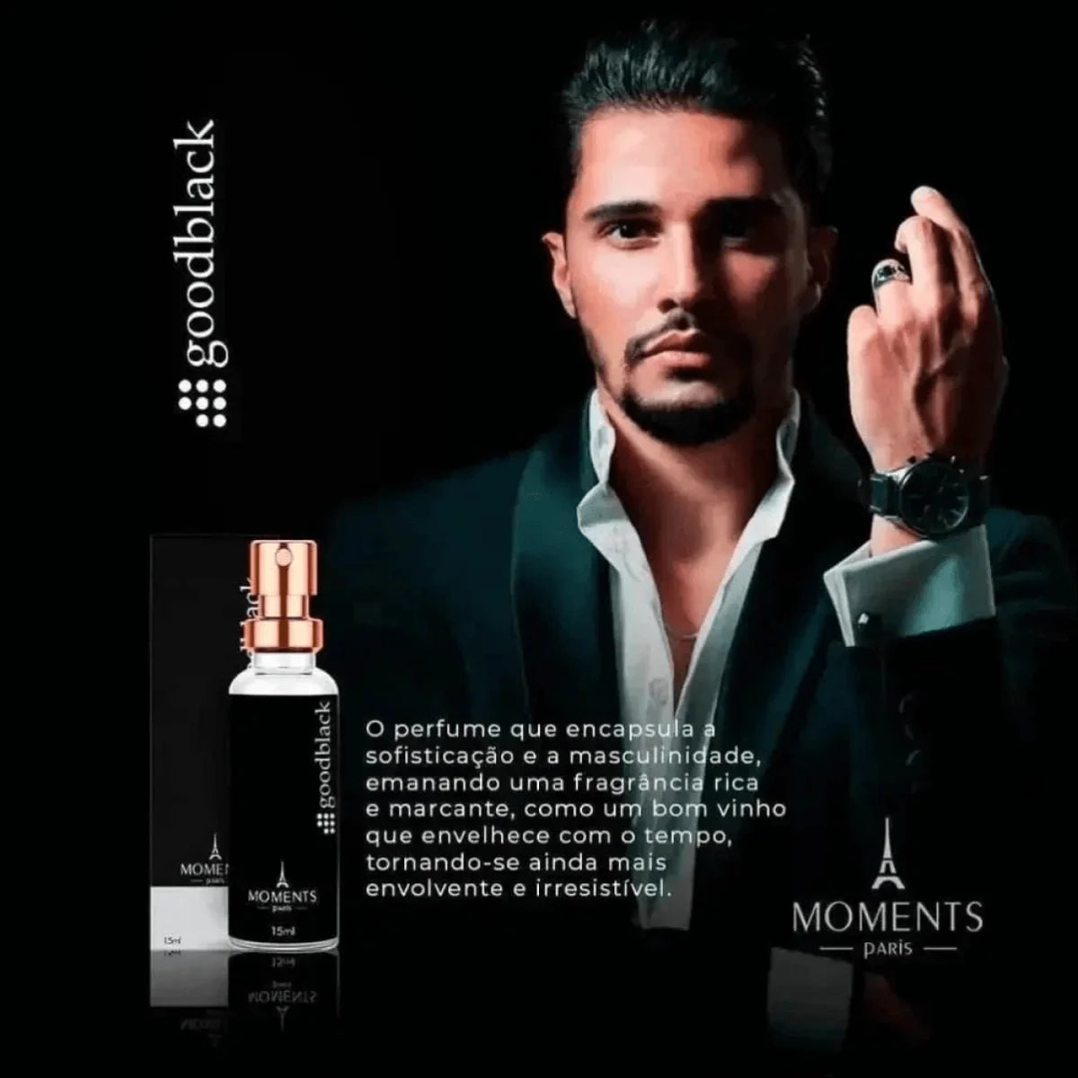 Perfume Masculino Goodblack 15ml Elegante E Sedutor - Jm Grife