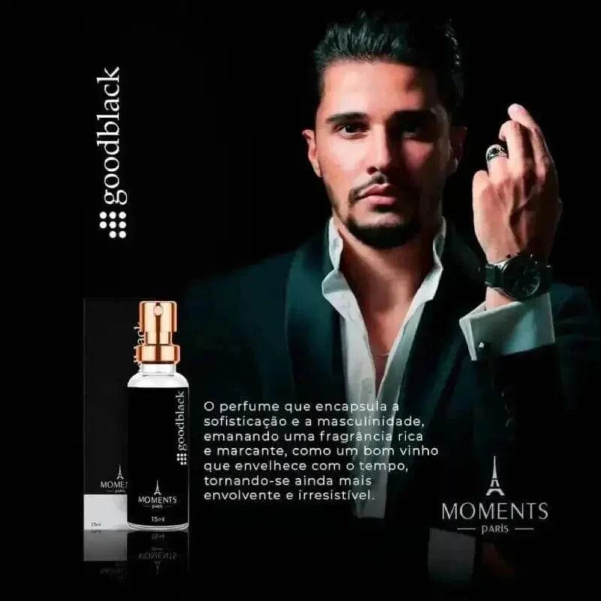 Perfume Masculino Goodblack 15ml Elegante E Sedutor - Jm Grife