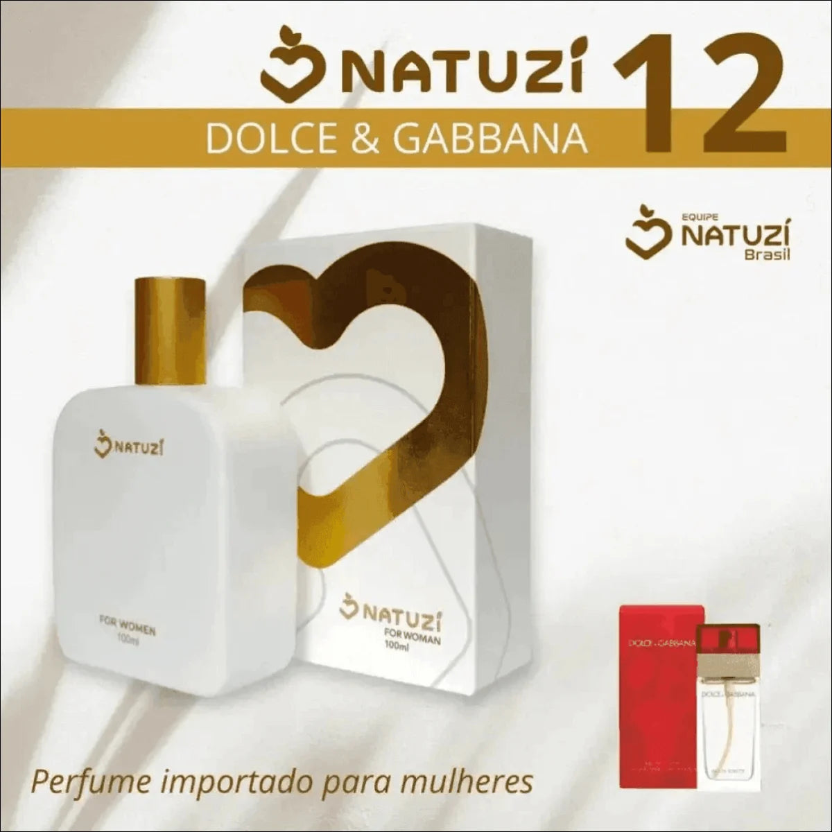 Perfume Natuzí N12 Dolce & Gabbana - Luxo e Elegância em Fragrância 100ml - Jm Grife