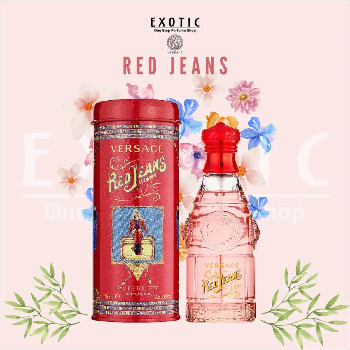 Perfume Versace Red Jeans Perfume feminino Eau de Toilette 75ml - Jm Grife