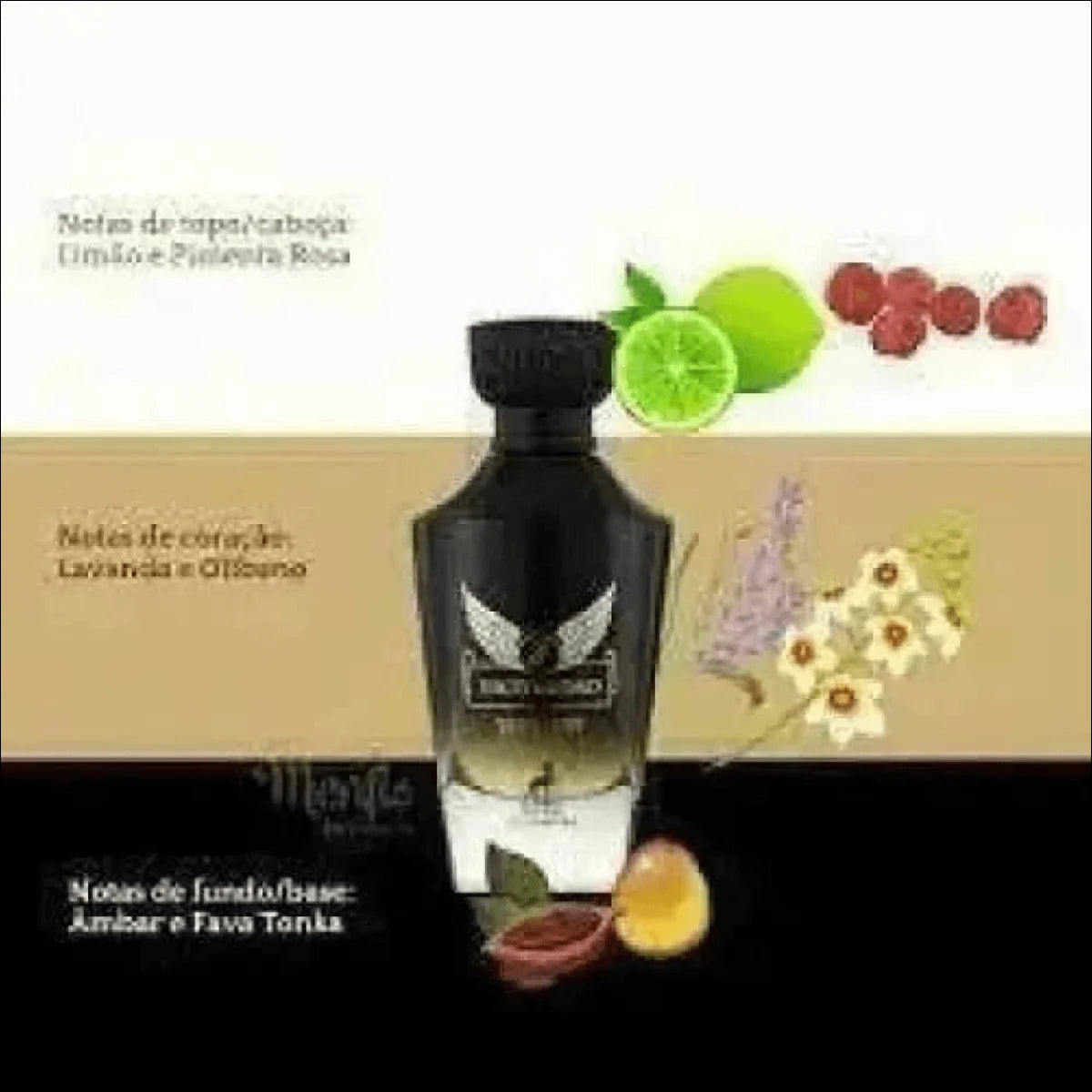 Perfume Victorioso Nero Masculino em Frasco de Vidro Preto - Jm Grife