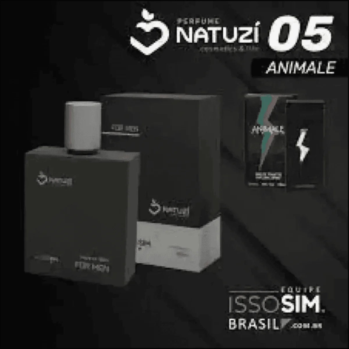 Perfume Vidro Natuzí 100ml - Fragrância Marcante com Ótima Fixação, Inspirado em ANIMALE - Jm Grife