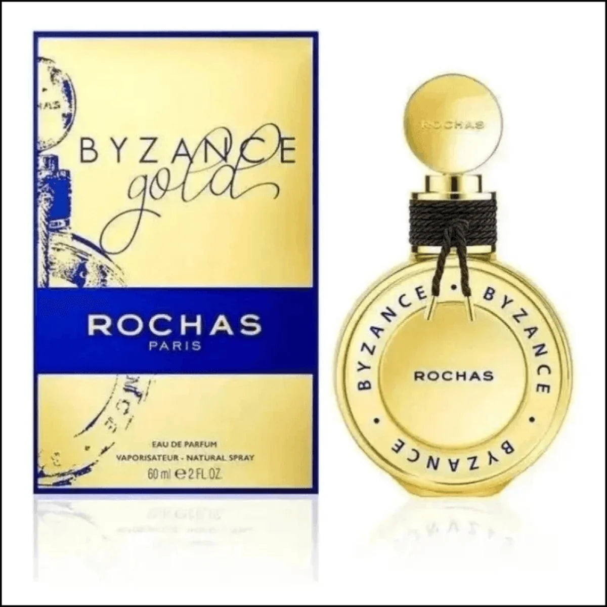 Rochas Byzance Gold 60ml Eau de Parfum Feminino - Perfume Floral Frutado com Notas de Rosa e Jasmim - Jm Grife