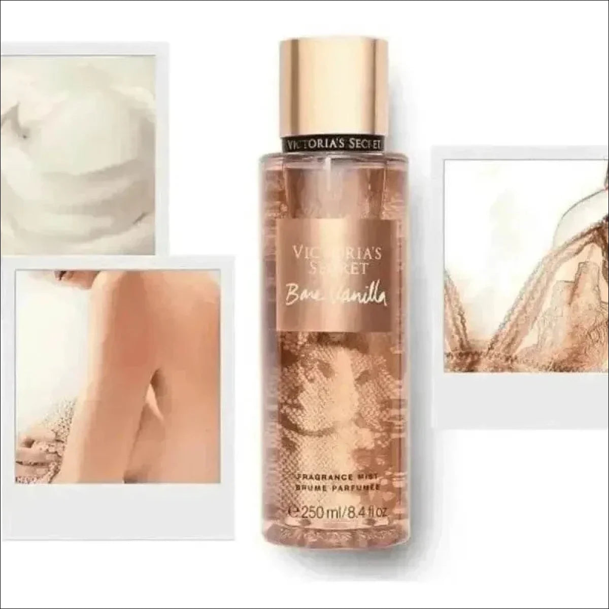 Victoria's Secret Body Splash Bare Vanilla 250ml - Fragrância Sedutora e Duradoura de Baunilha - Jm Grife