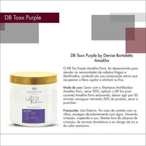 DB Toxx Sem Formol Amakha Paris - Tratamento Capilar Ultra Redutor com Queratina e Aloe Vera - Jm Grife - amakha,botox,cabelos,capilar,cont,fios,formol,issues,paris,secar,toxx - Jm Grife - DB Toxx Sem Formol Amakha Paris - Tratamento Capilar Ultra Redutor com Queratina e Aloe Vera