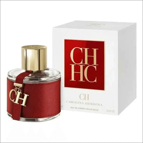 Frasco e Caixa do Perfume Carolina Herrera em Vermelho e Dourado - Jm Grife