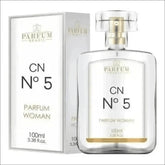 Frasco e Caixa do Perfume Parfum Brasil CN N° 5 com Notas Florais - Perfume Parfum Brasil CN N° 5 - Jm Grife