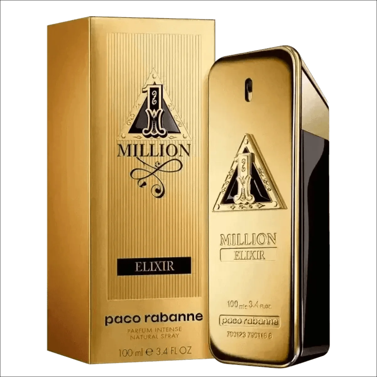 Frasco de Perfume em Barra Dourada - Perfume Million Elixir Paco Rabanne Exclusivo - Jm Grife