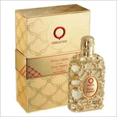 Frasco de Perfume Dourado Orientica - Caixa de Perfume Luxury Collection - Jm Grife