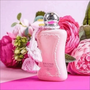 Frasco de Perfume Feminino Delina 25ml com Borla Prateada Rosa - Jm Grife