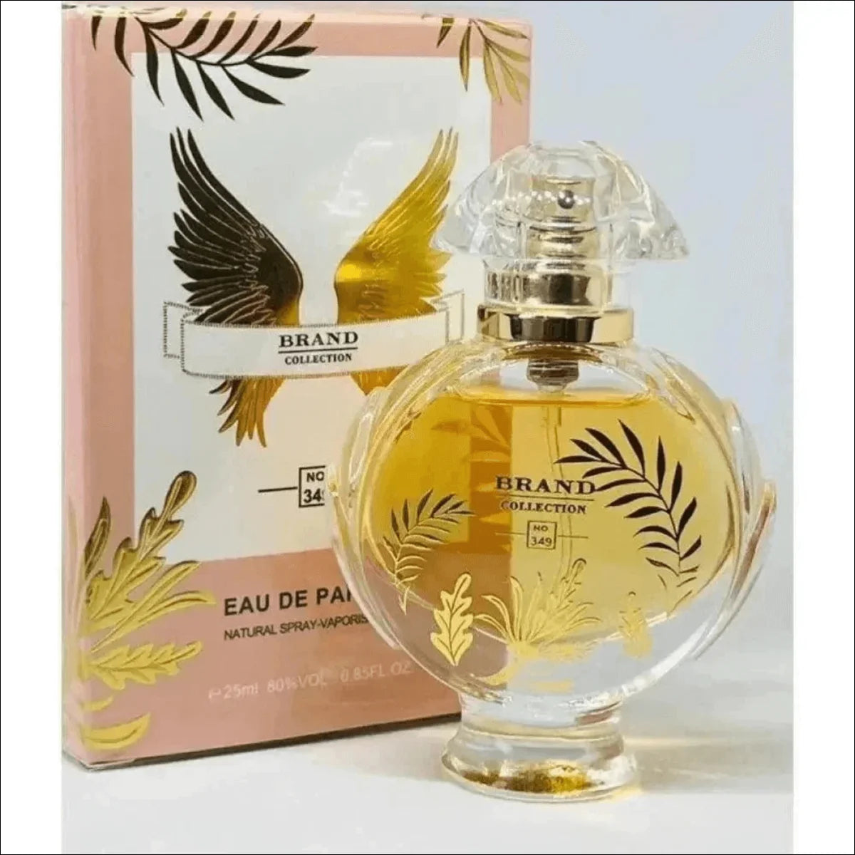 Frasco de Perfume Redondo com Detalhes em Ouro Inspiração Olympea - Jm Grife