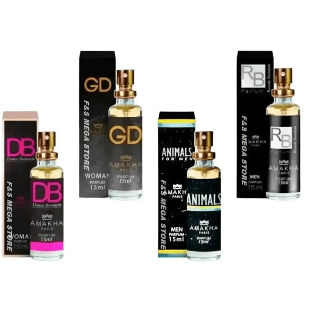 Frascos de Perfume Amakha Paris 15ml com Caixas Elegantes - Jm Grife