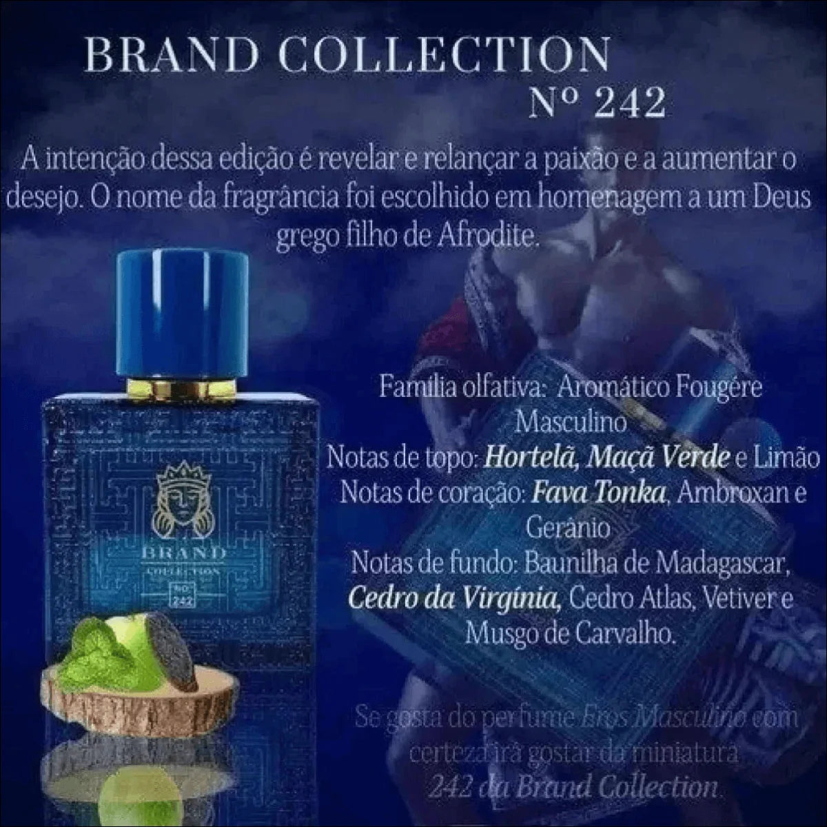 Frascos de Perfume Azul com Inspiração Versace Eros e Fixação Duradoura - Jm Grife