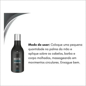 Imortal - Shampoo Shower Gel 3x1 Cabelo Barba E Corpo 300ml - Jm Grife