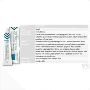 Creme Dental Ácido Hialurônico Perfect Smile Regenerador - Jm Grife - cido,cremes,dentais,dental,garante,hialur,nico,optimized,perfect,produto,regenerador,smile - Jm Grife - Creme Dental Ácido Hialurônico Perfect Smile Regenerador
