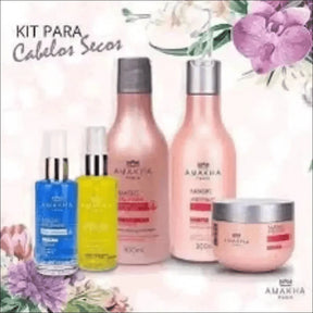 Kit Capilar Amakha Paris: Shampoo, Condicionador e Máscara para Revitalização Completa dos Cabelos - Jm Grife