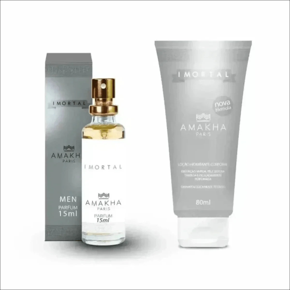 Kit Hidratante Amakha Paris: Perfume e Loção Dourada para Homens com Hidratação e Sofisticação - Jm Grife