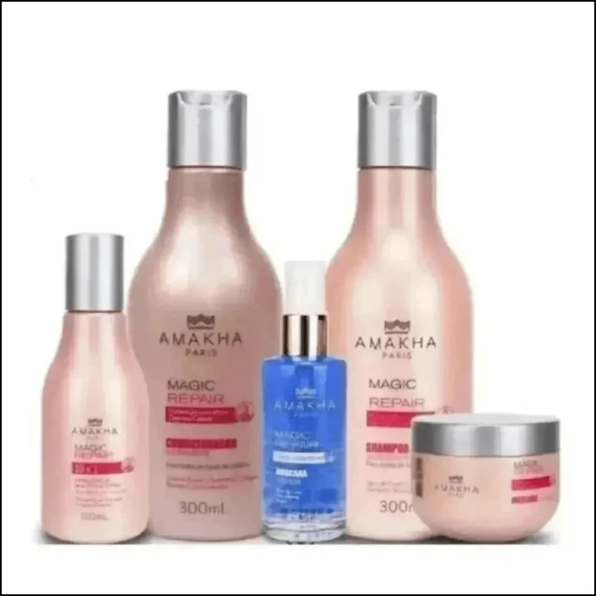 Kit para Cabelos Danificados - Magic Repair: Shampoo, Condicionador, Máscara e Finalizador para Restaurar Seus Fios - Jm Grife