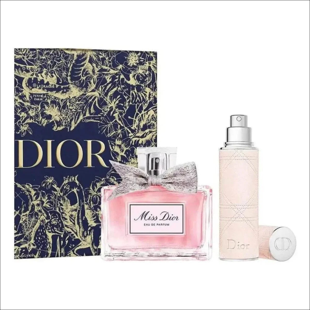 Kit Presente Perfume Feminino + Versão Travel Spray Viagem Dior Eau De Parfum Coffret Colônia E Versão Bolsa Miss Dior - Original Com Nota Fiscal - Jm Grife
