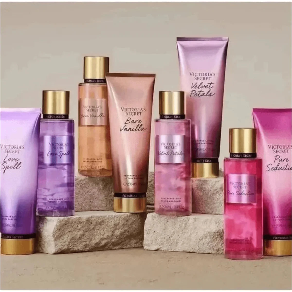 Kit Victoria Secrets Fragrâncias: Aqua Kiss e Pure Seduction para Hidratação e Frescor - Jm Grife