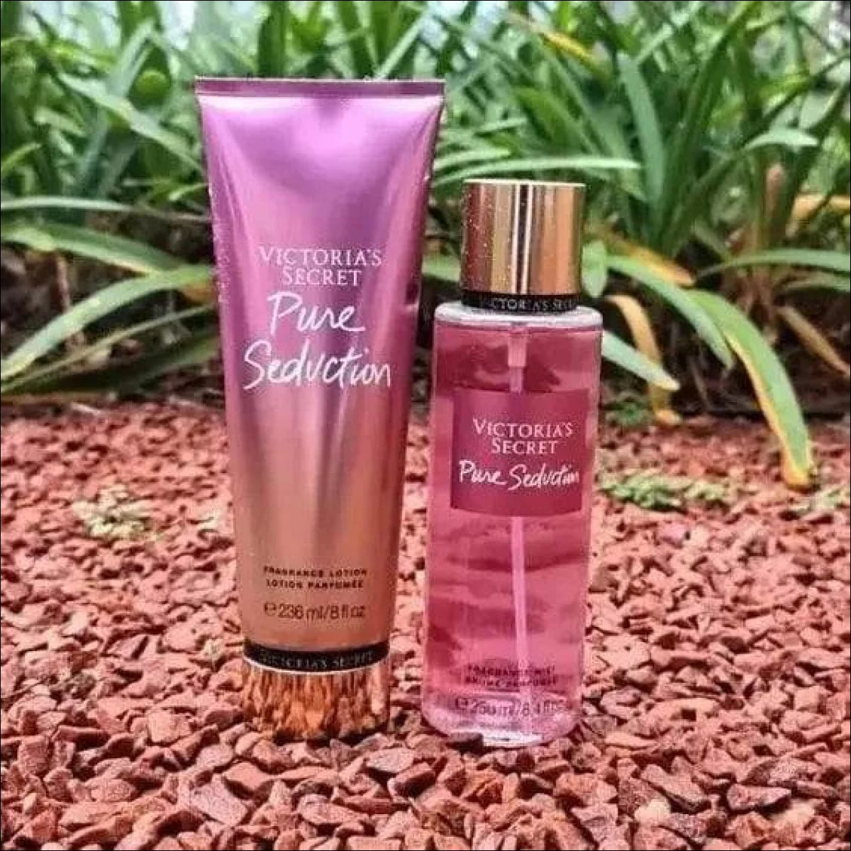 Kit Victoria's Secret Pure Seduction: Body Splash e Hidratante Corporal Rápida Absorção - Jm Grife