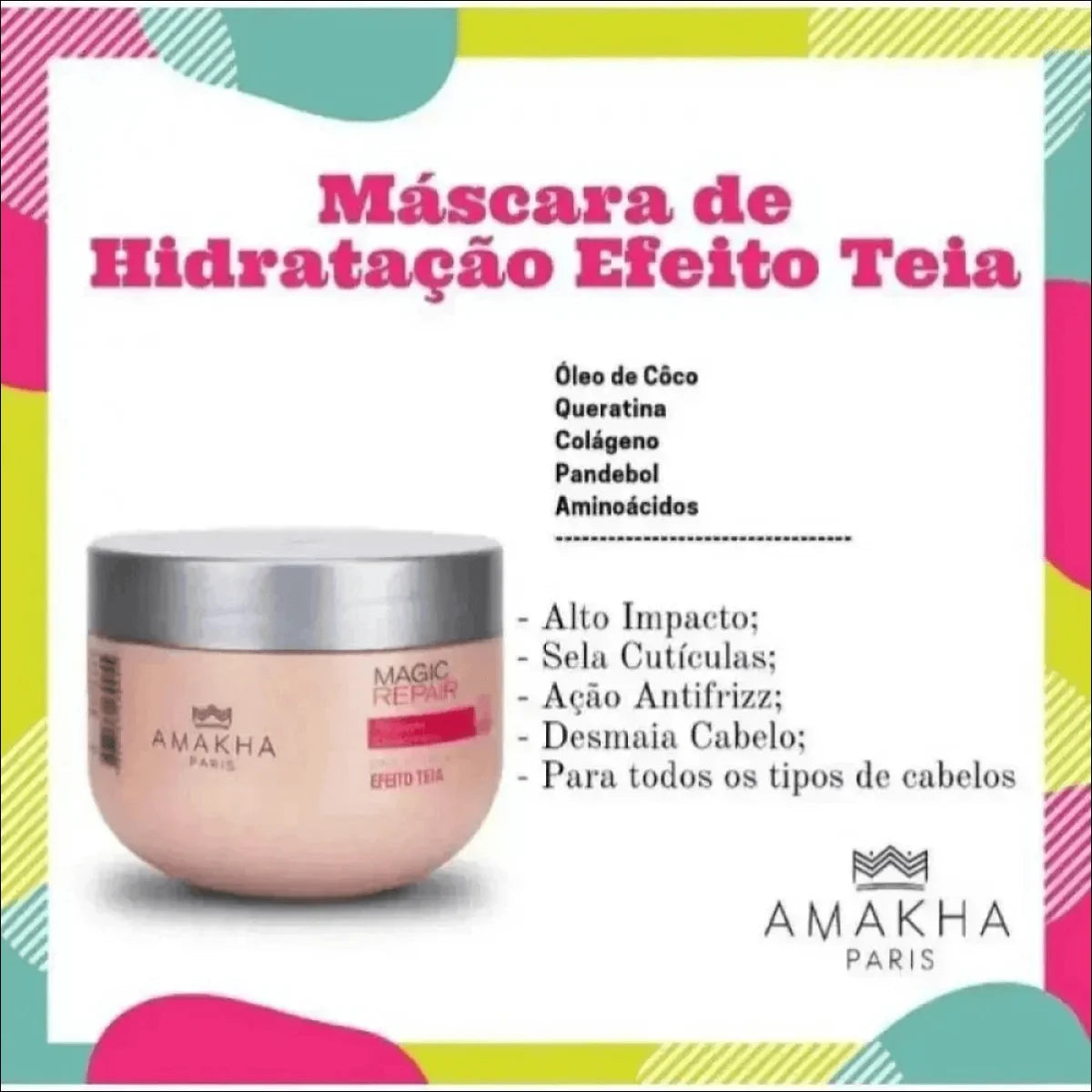 MÁSCARA HIDRATANTE PARA CABELOS MAGIC REPAIR - EFEITO TEIA 950g - Jm Grife