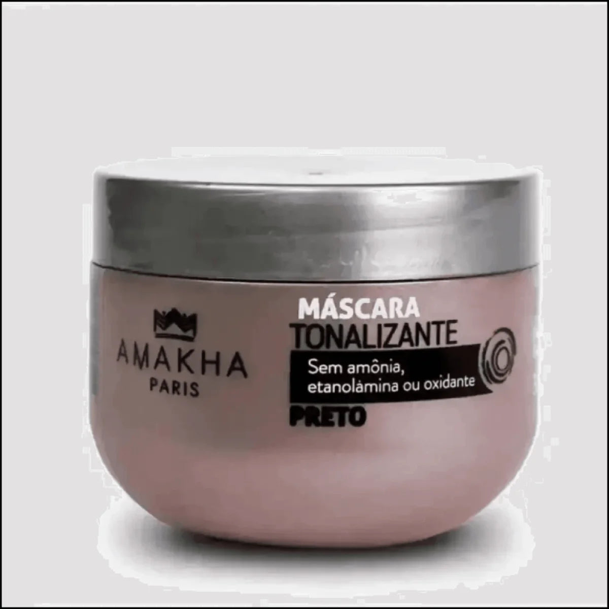 Máscara Tonalizante Preta 300g - Amakha Paris, Hidratação Sem Amônia e Disfarce de Fios Brancos - Jm Grife
