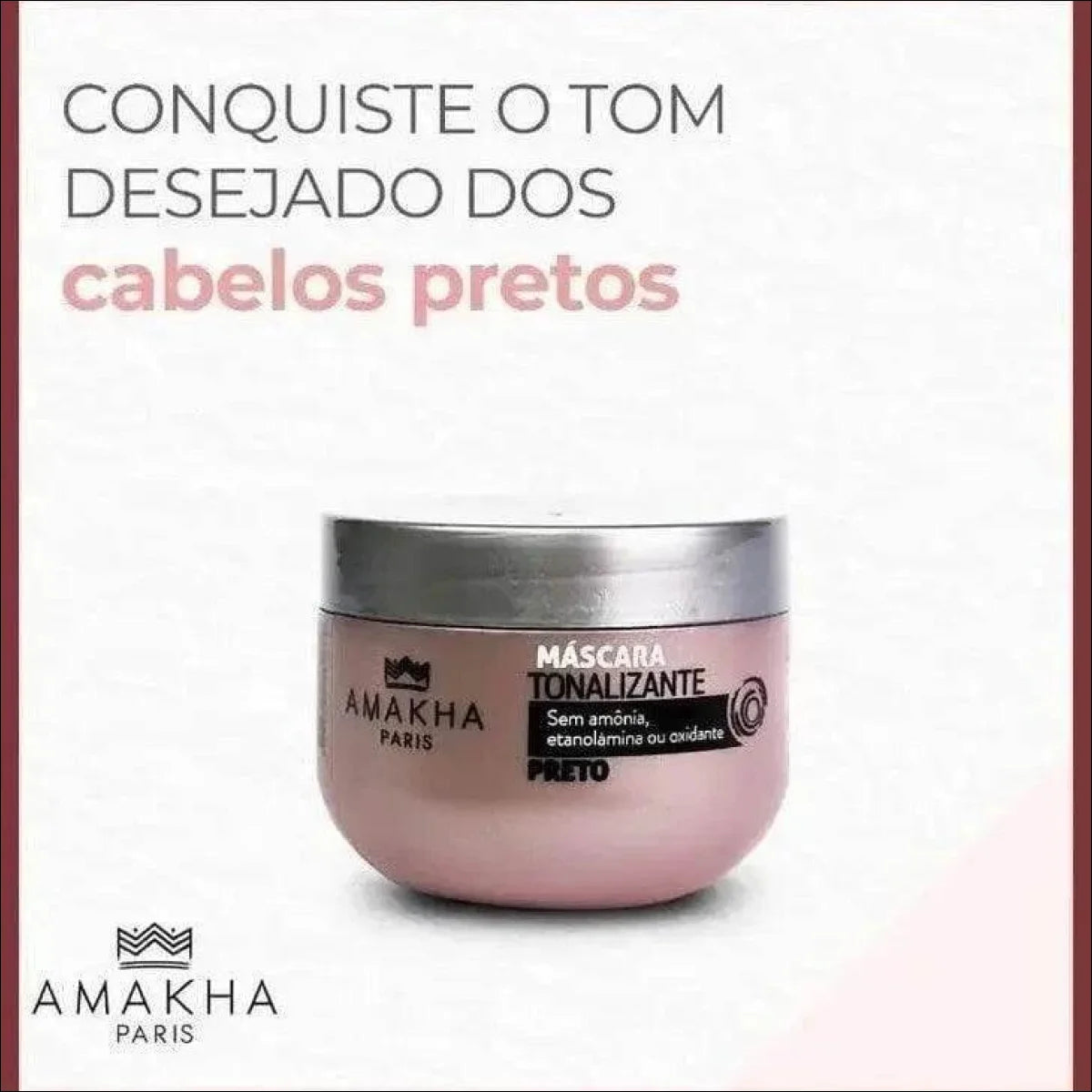 Máscara Tonalizante Preto - 300g C/ Panteol - Amakha Paris - Jm Grife
