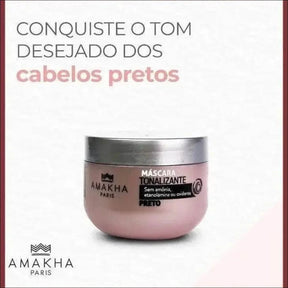 Máscara Tonalizante Preto - 300g C/ Panteol - Amakha Paris - Jm Grife